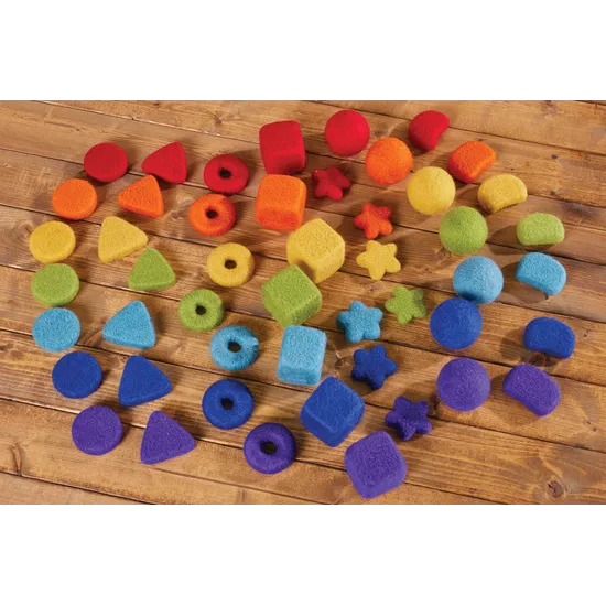 Feltalas Loose Parts Rainbow Chunks - 49 Pieces