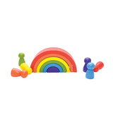 Rainbow Wooden Nesting Blocks - 27 pieces - Modern Teaching Aids NZ