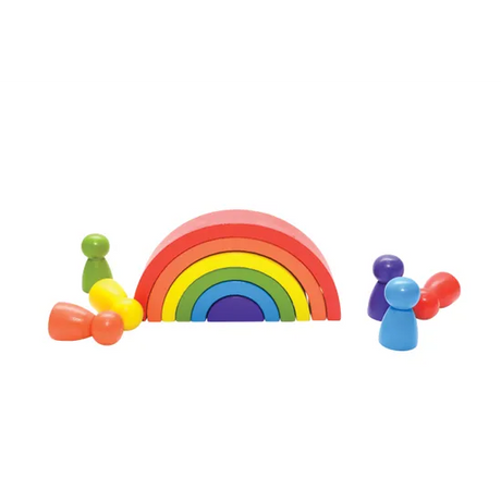 Rainbow Wooden Nesting Blocks - 27 pieces - Modern Teaching Aids NZ