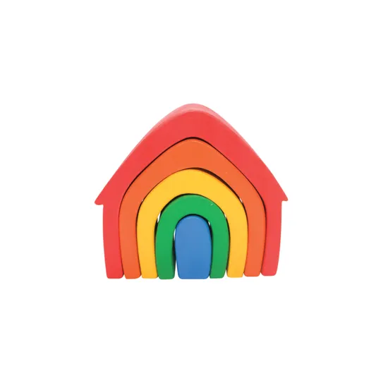 Rainbow Wooden Nesting Blocks - 27 pieces - Modern Teaching Aids NZ