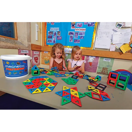 Magnetic Polydron - Basic Shapes Set - 108 pieces - Modern Teaching Aids NZ