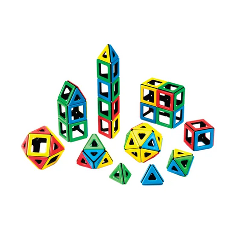 Magnetic Polydron - Basic Shapes Set - 108 pieces - Modern Teaching Aids NZ
