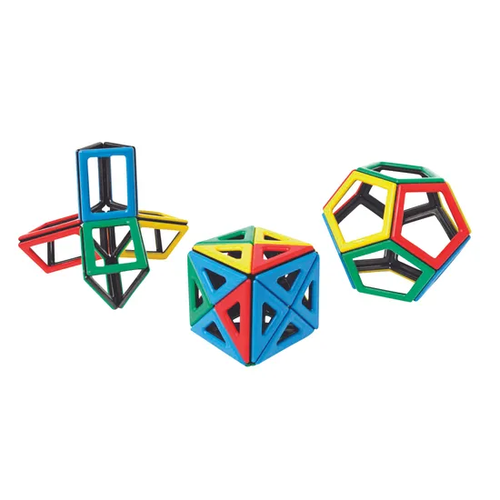 Polydron Magnetic Geometric Shapes Set - 48 Pieces - Modern Teaching Aids NZ
