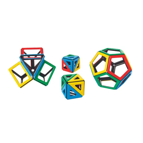 Polydron Magnetic Geometric Shapes Set - 48 Pieces - Modern Teaching Aids NZ
