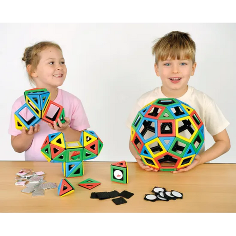 Polydron Magnetic Geometric Shapes Set - 48 Pieces - Modern Teaching Aids NZ