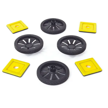 Polydron Magnetic Wheels Add-On Set - Engineering Extension - Modern Teaching Aids NZ