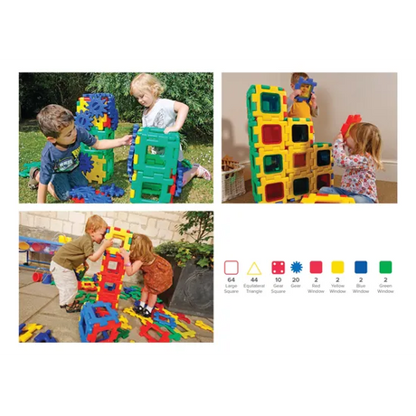 Giant Polydron Construction Set - 150 pieces - Modern Teaching Aids NZ