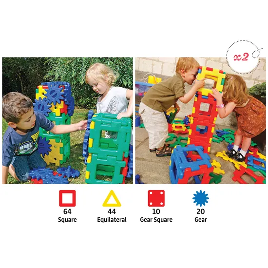 Giant Polydron Construction Set - 150 pieces - Modern Teaching Aids NZ