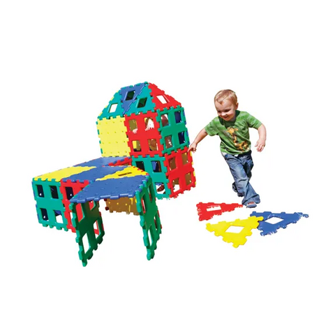 Polydron XL - Bright Colours - 36 pieces - Modern Teaching Aids NZ