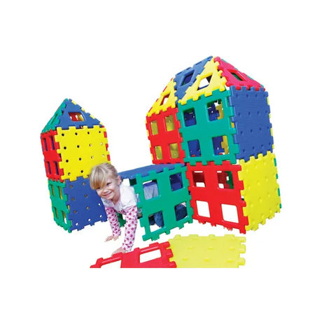 Polydron XL - Bright Colours - 36 pieces - Modern Teaching Aids NZ