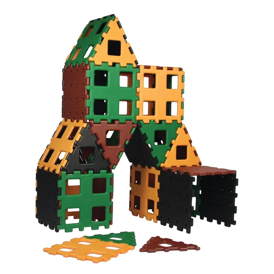 Polydron XL - Natural Colours - 36 pieces - Modern Teaching Aids NZ